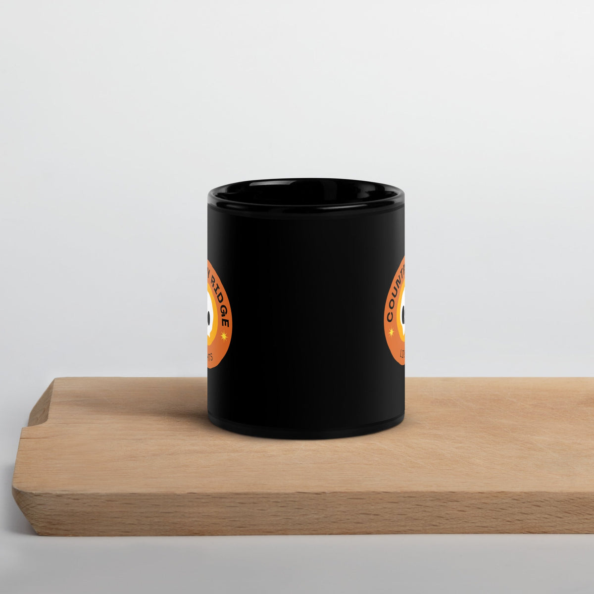Country Ridge Lights Black Glossy Mug - Country Ridge Lights