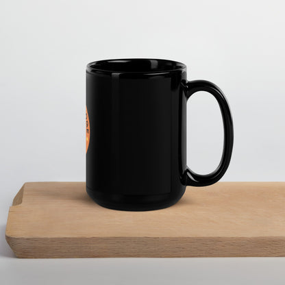 Country Ridge Lights Black Glossy Mug - Country Ridge Lights