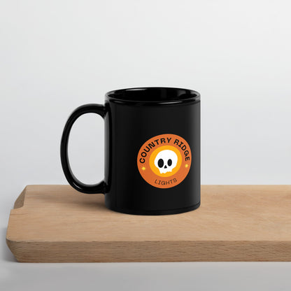 Country Ridge Lights Black Glossy Mug - Country Ridge Lights