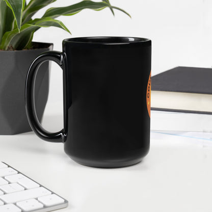 Country Ridge Lights Black Glossy Mug - Country Ridge Lights