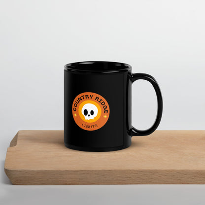 Country Ridge Lights Black Glossy Mug - Country Ridge Lights